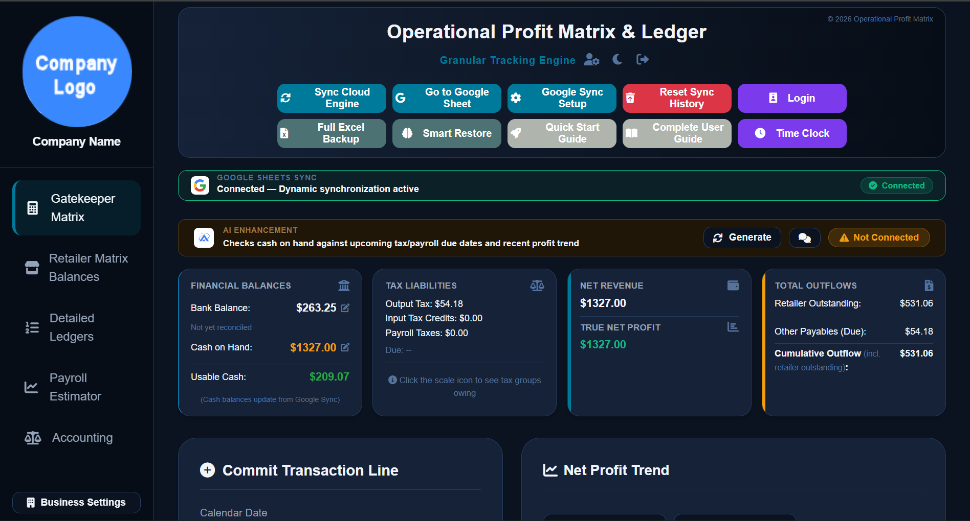 Ledger and Accounting screenshot